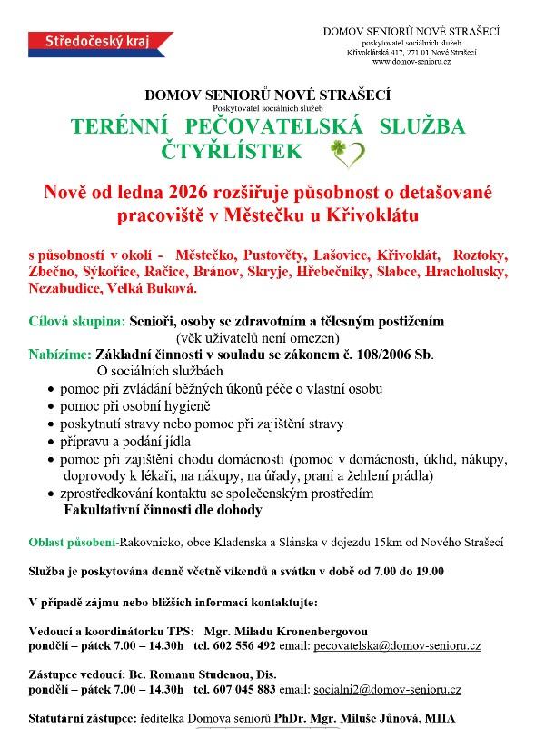 péče v obci Městečko a okolí