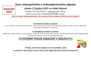 Svoz nebezpečného a velkoobjemového odpadu